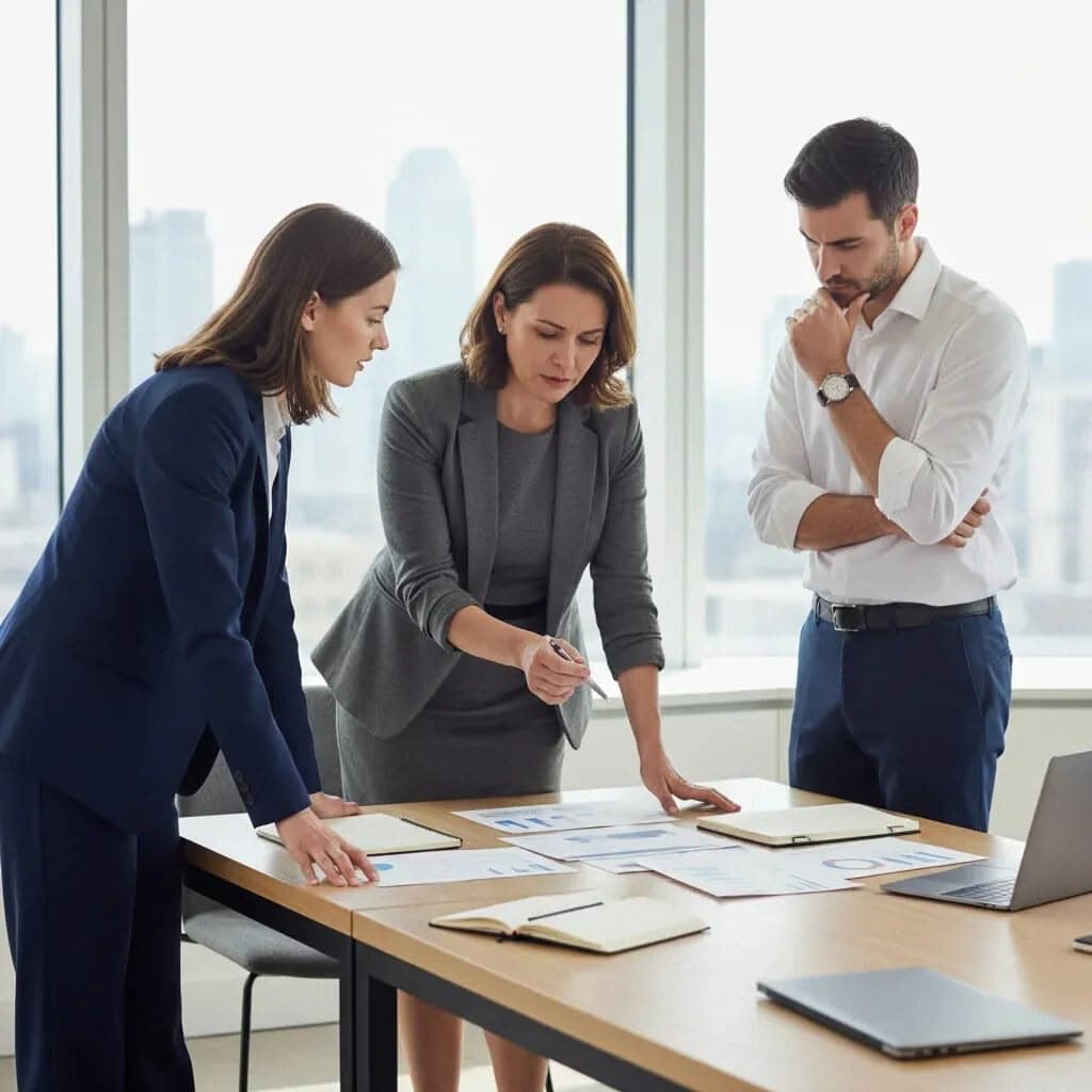 Het team van Express Finance analyseert een financieringsdossier